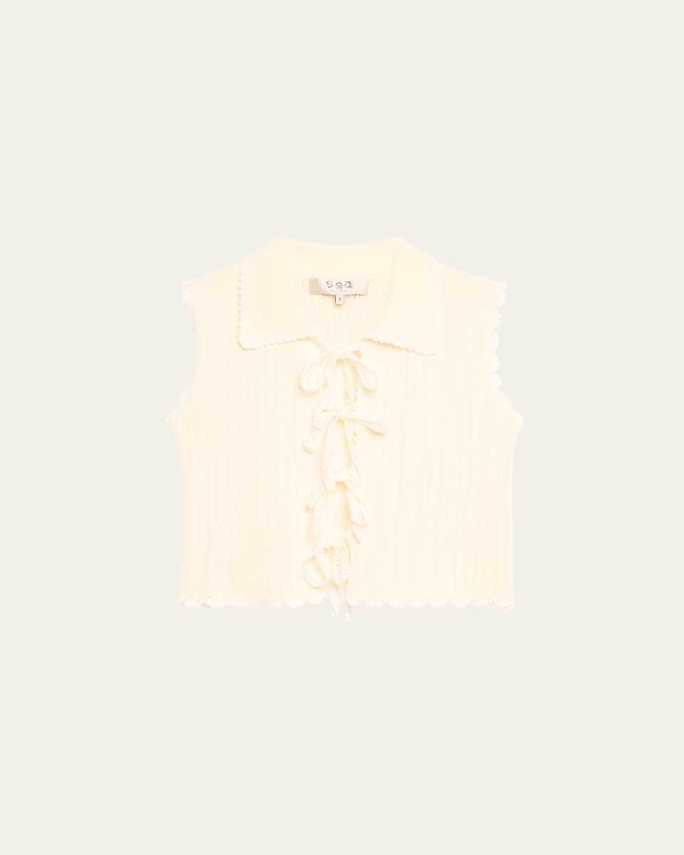 Abbie Knit Tie-Front Vest